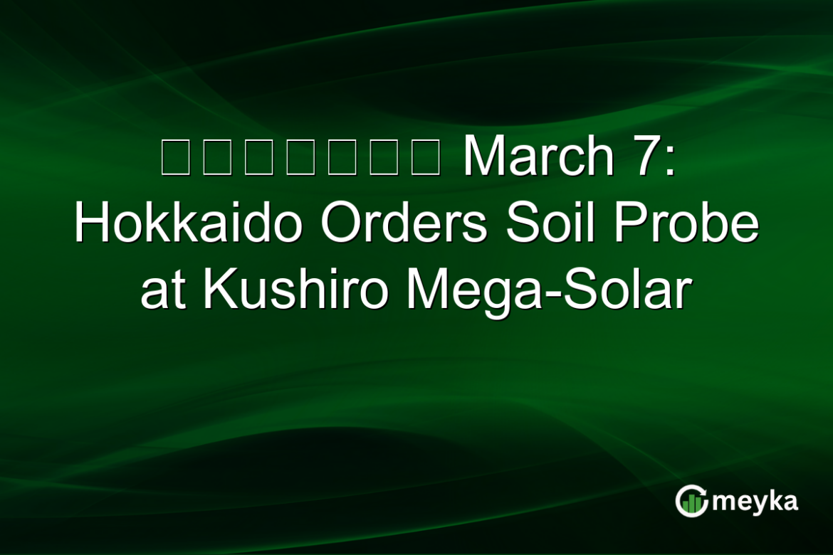 日本エコロジー March 7: Hokkaido Orders Soil Probe at Kushiro Mega-Solar Meyka Logo