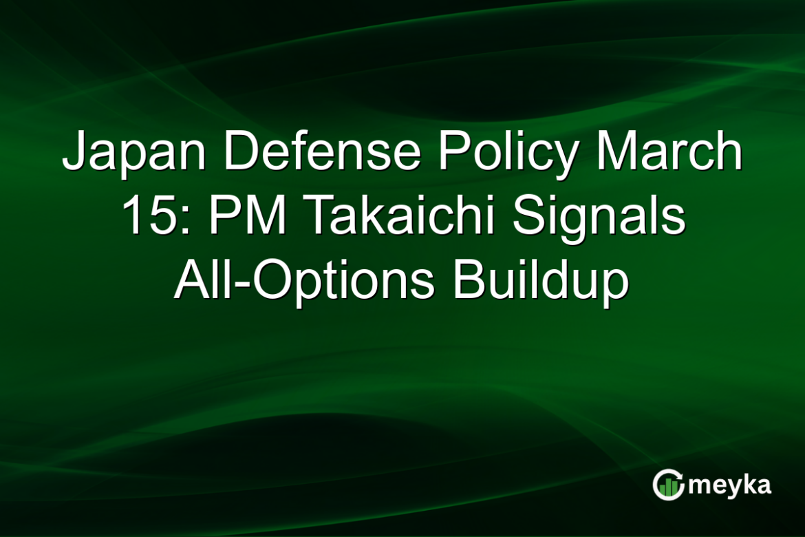Japan Defense Policy March 15: PM Takaichi Signals All-Options Buildup Meyka Logo