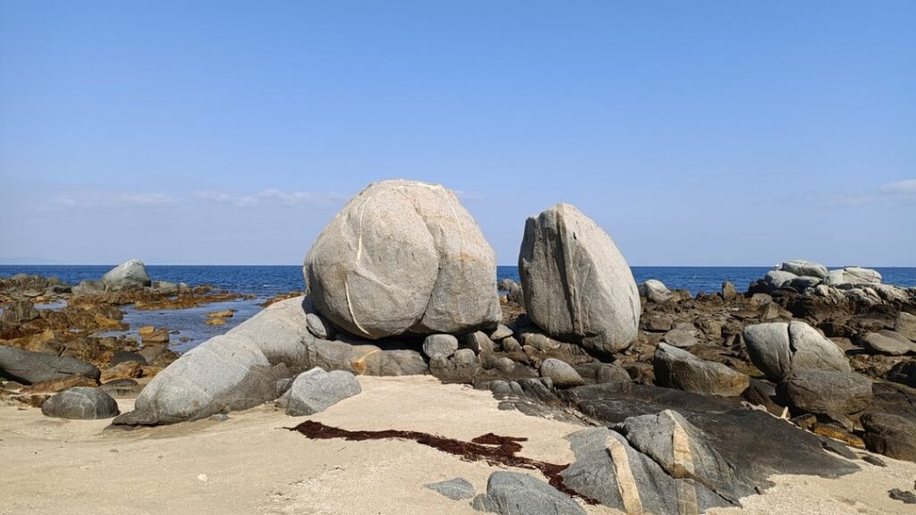 Oshiri Iwa, literally "Butt Rock," Kunisaki, Oita, Japan.