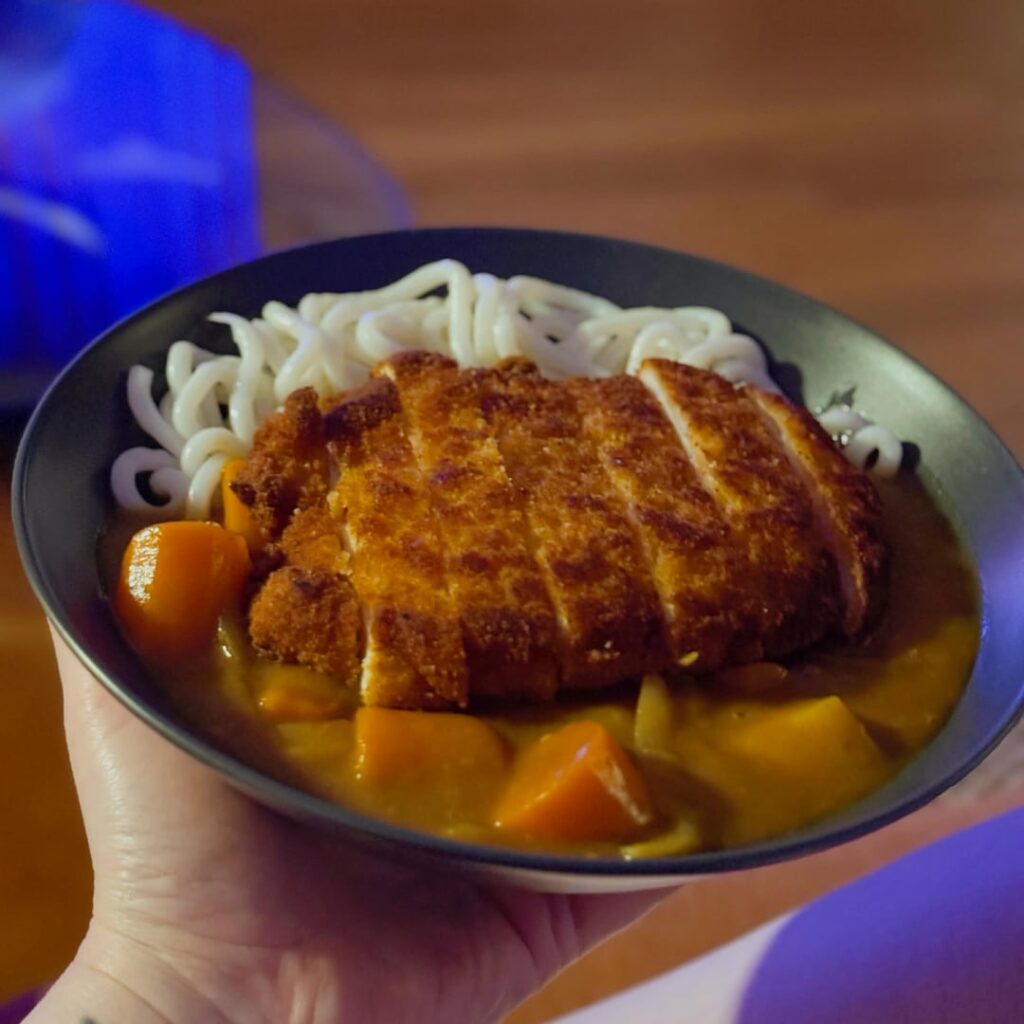 My first attempt at home made Katsu Curry Udon.