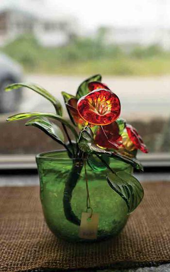 vase and flower glassware