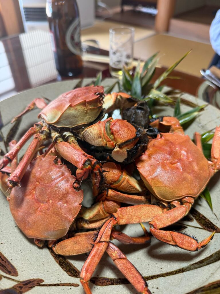 River Tsugani crab and carp in rural Japan