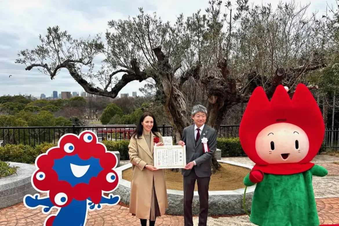 Monaco's 500-year-old olive tree finds a permanent home in Osaka