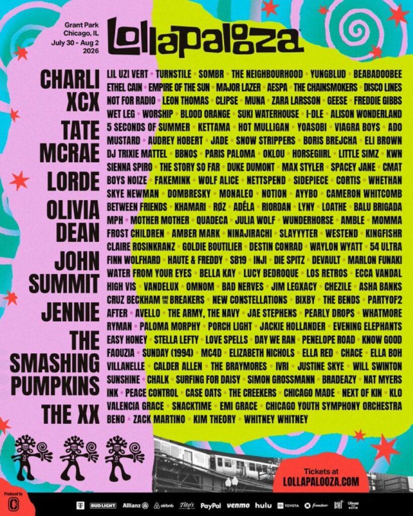 YOASOBI and ADO will perform at Lollapalooza 2026 (July 30-Aug 2.)
