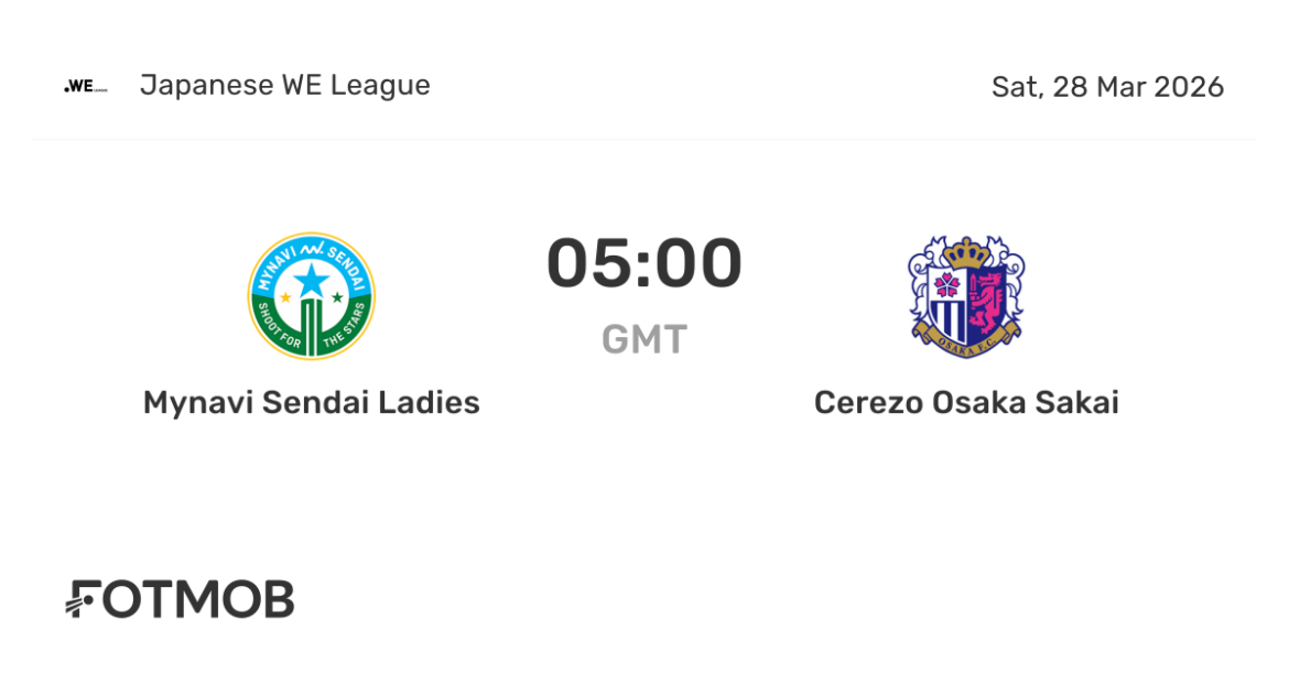 Mynavi Sendai Ladies (W) vs Cerezo Osaka Sakai (W)