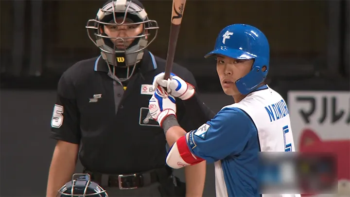 Expectations are high for Yuki Nomura and Seiya Watanabe, who are hit in three consecutive games | Pacific League Hokkaido Nippon-Ham Fighters player Yuki Nomura © Pacific League TV