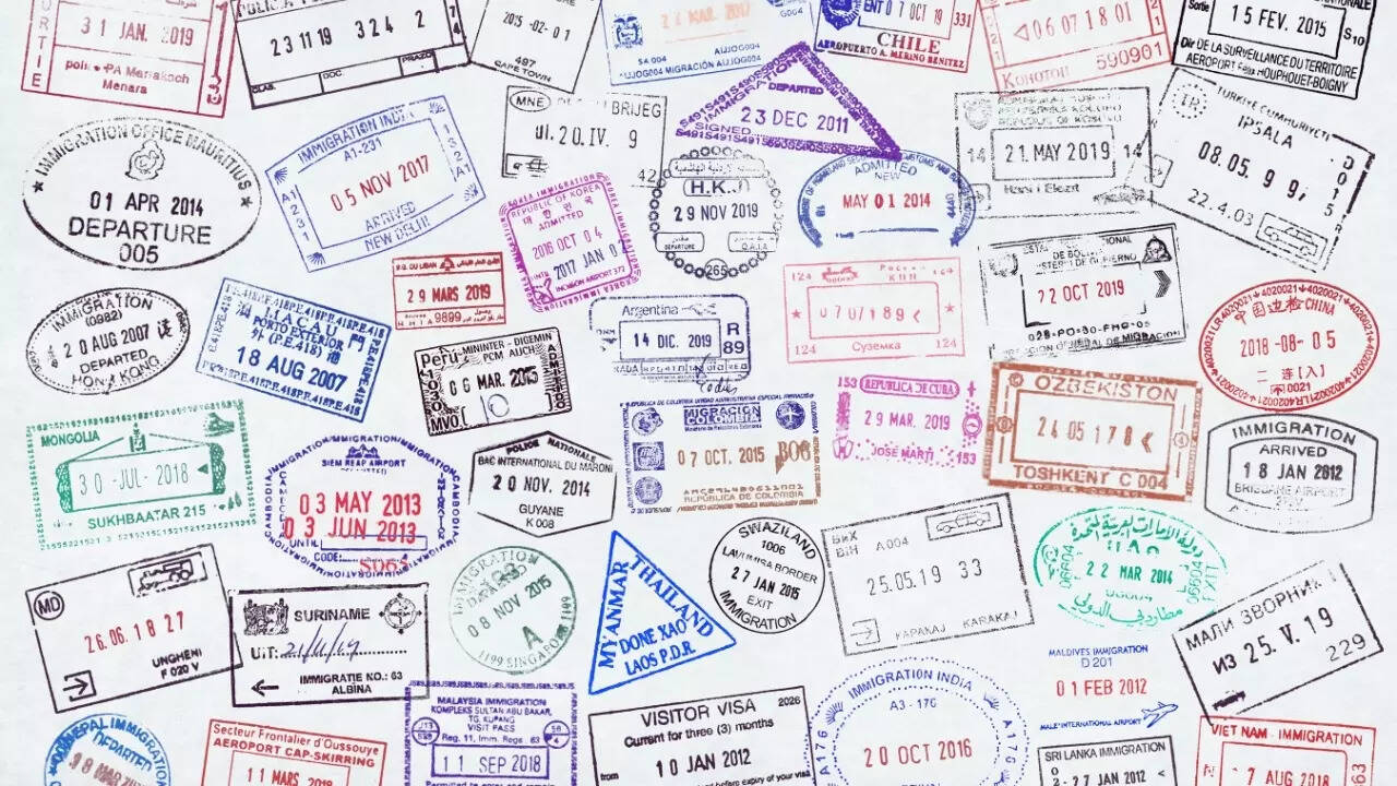 Stamps on passport