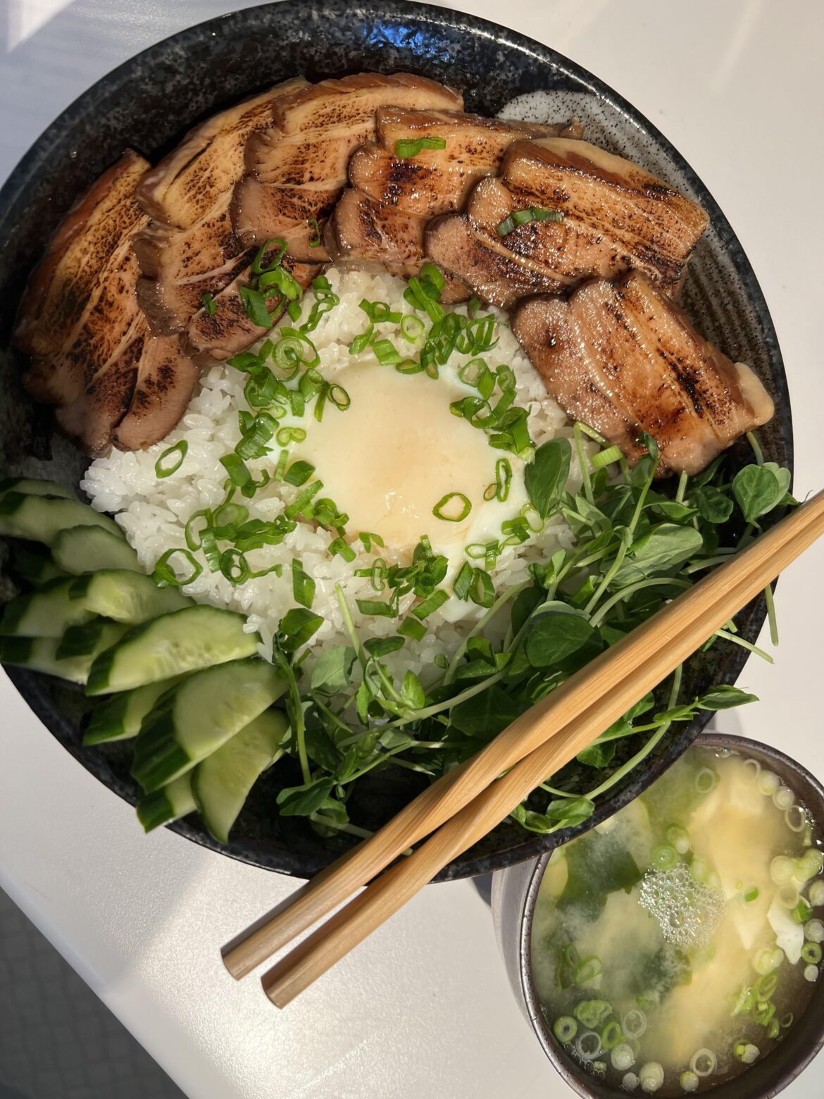 Pork Belly Chashu don with Onsen Egg