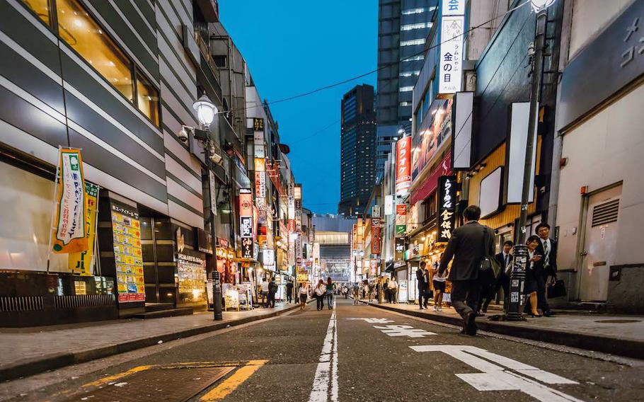 One of the streets in Tokyo.