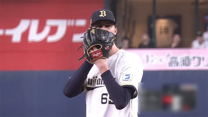 Jerry pitches 5 innings, allowing 3 hit and no runs, with Yuma Mune and Ryoma Nishikawa getting timely hits | Pacific League Orix Buffaloes The Buffaloes pitcher Jerry © Pacific League TV