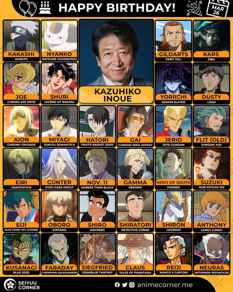 Happy 72nd Birthday to Inoue Kazuhiko🎉