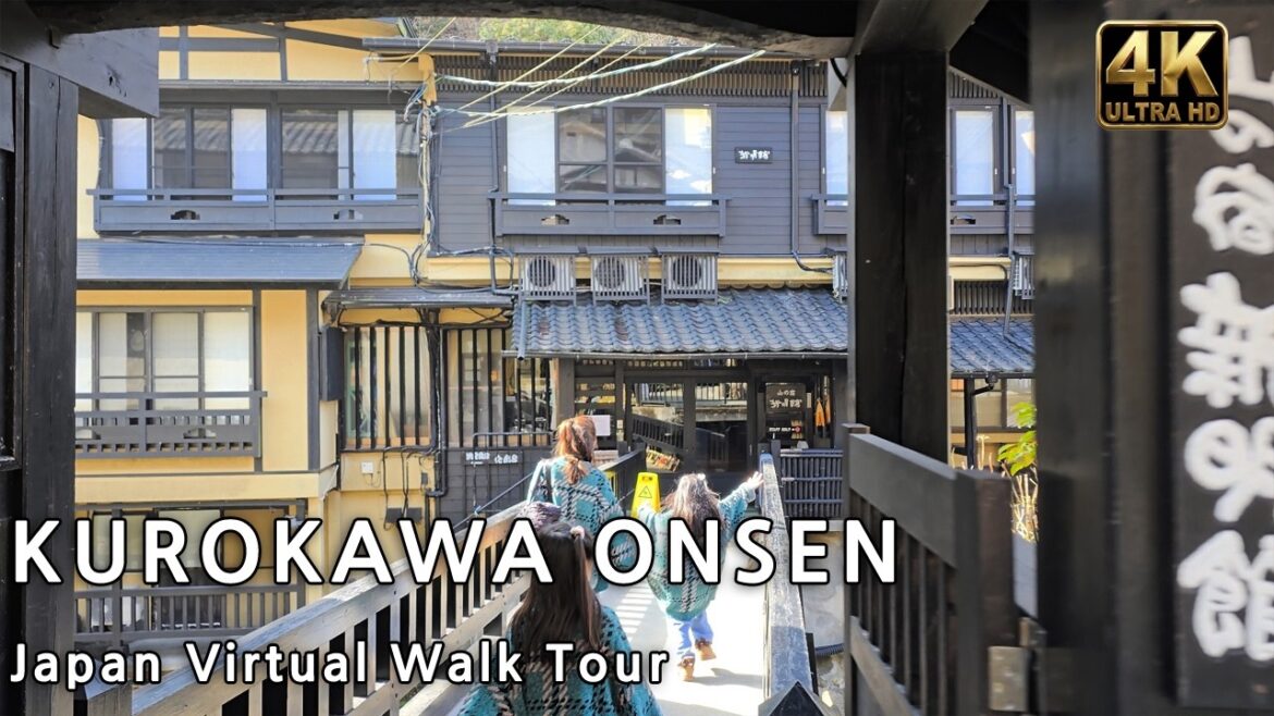 Kumamoto Kurokawa Onsen Walk: Traditional Hot Spring Village Streets | 4K HDR