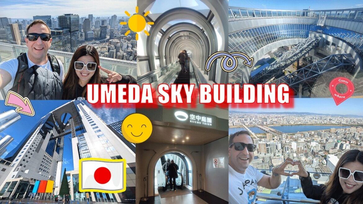 Umeda Sky Building & Kuchu Teien Observatory in Osaka, JAPAN 梅田スカイビル + WALKING TOUR 🇯🇵