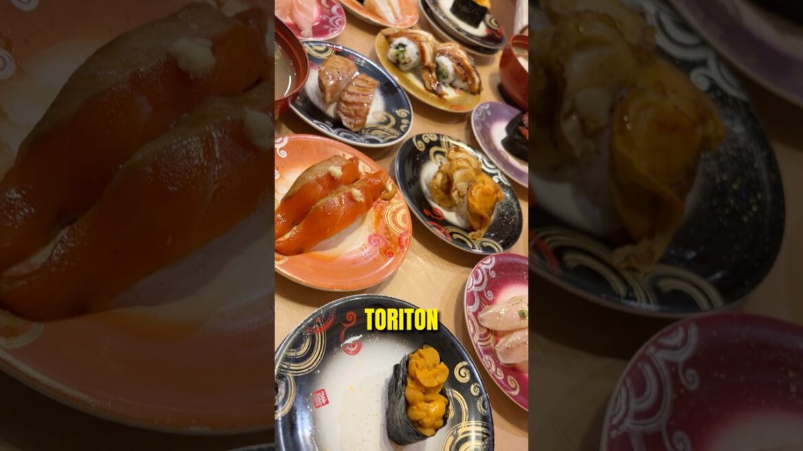 Premium conveyor belt sushi in Tokyo π£ #japantravel #japantrip #sushi Premium conveyor belt sushi in Tokyo π£ #japantravel #japantrip #sushi