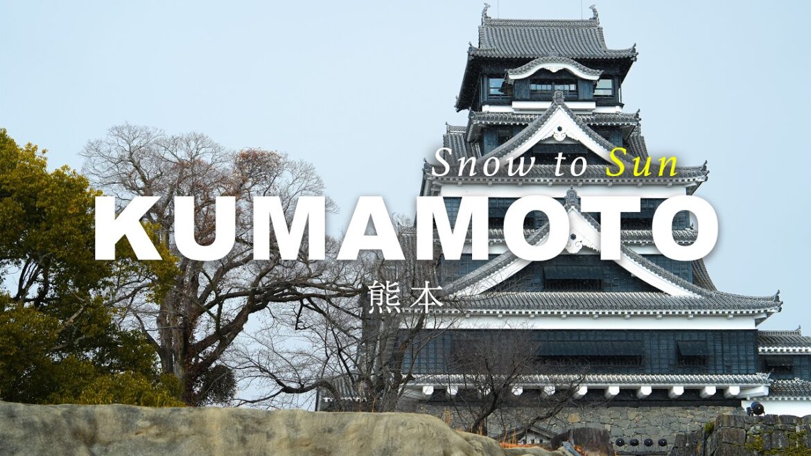 Snowy Kumamoto Castle: A Magical Winter Walk in Japan's Historic City