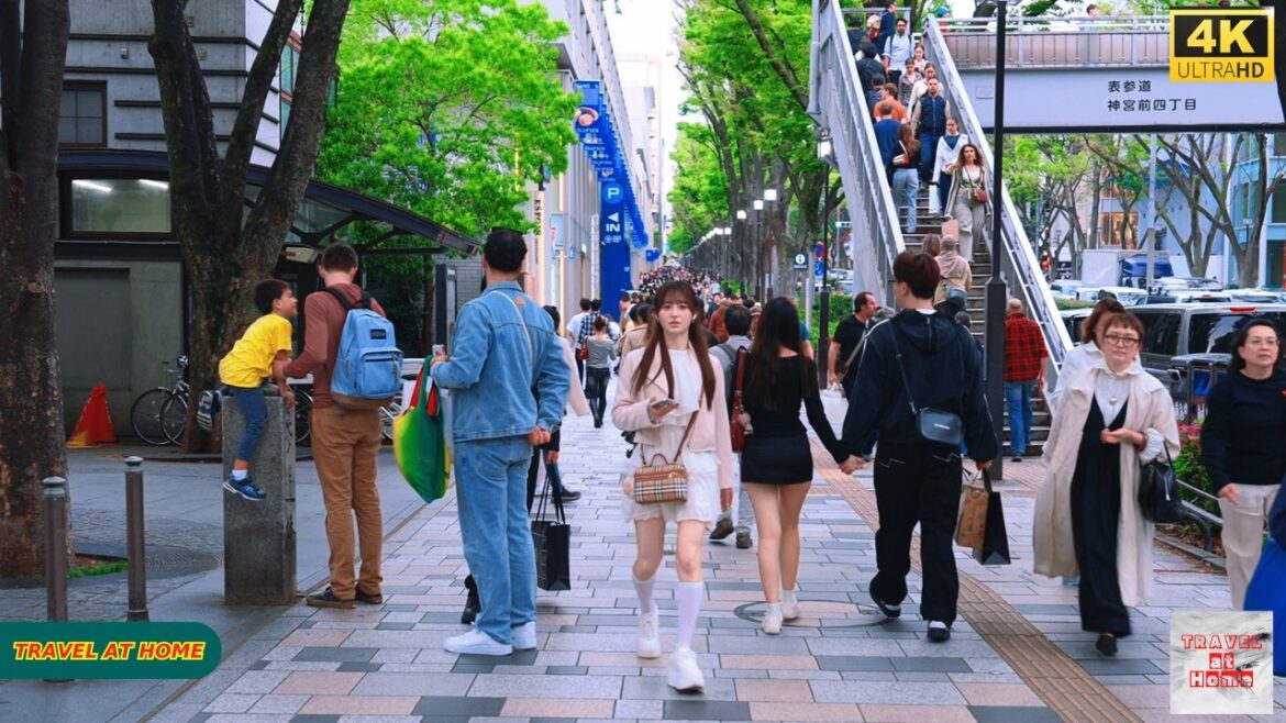 【4K HDR】Harajuku Tokyo Spring Walk 🌿 | Cloudy Afternoon City Stroll