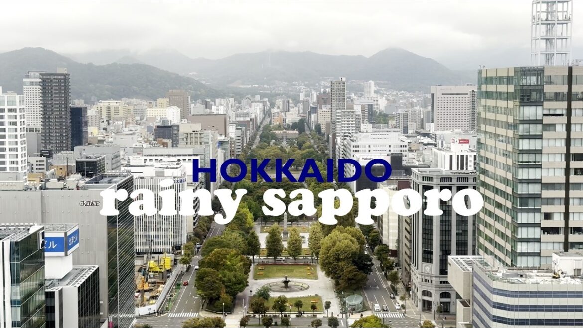 sapporo travel vlog | one rainy day exploring the city | rainy streets, city walks & the best bakery