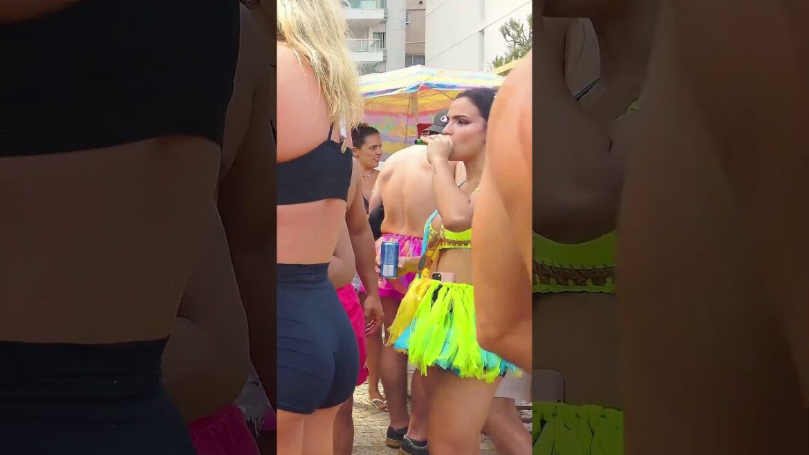 🏖️ Carnival Party in Rio de Janeiro | Brazil #shorts  #beach #travel