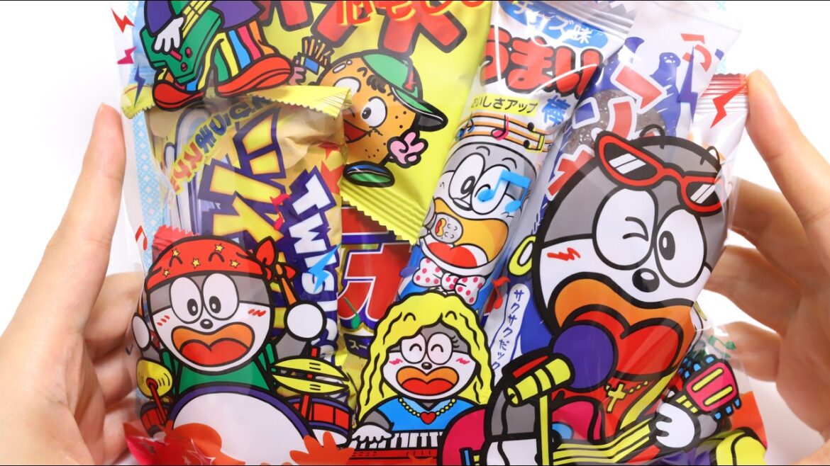 Dagashi🍬 Japanese Cheap Candy and Snacks Assorted Pack ASMR & Unboxing (No Talking)