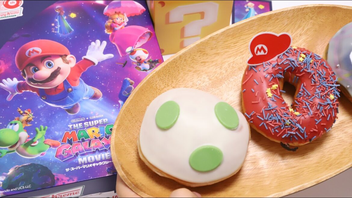 Super Mario Galaxy × Krispy Kreme Doughnuts🍩 ASMR & Unboxing (No Talking)