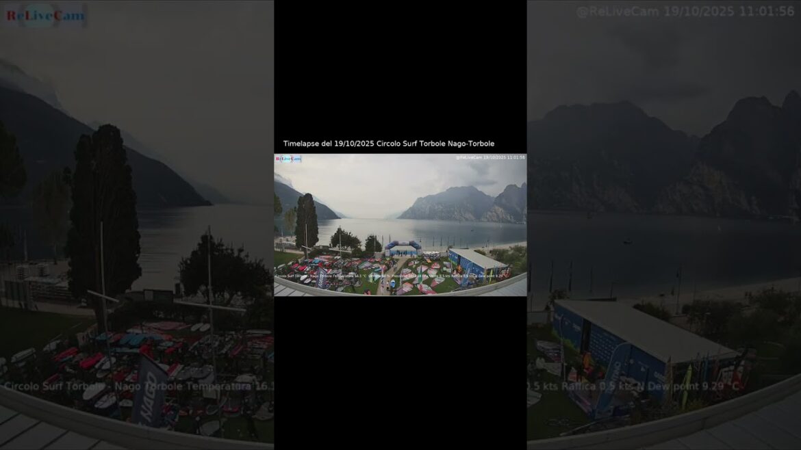 TimeLapse del 19/10/2025 Circolo Surf Torbole Nago-Torbole(TN)  #shorts #timelapse #livecam