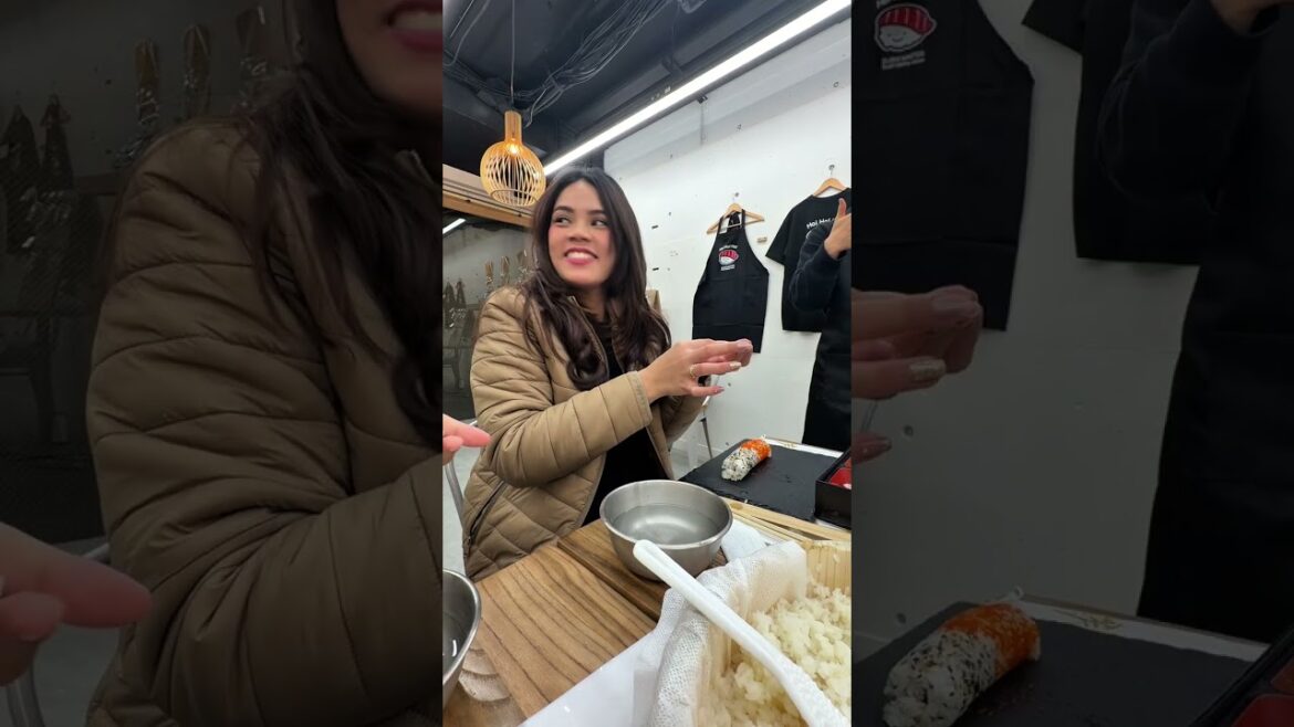 whats better than eating sushi in japan? Making one!