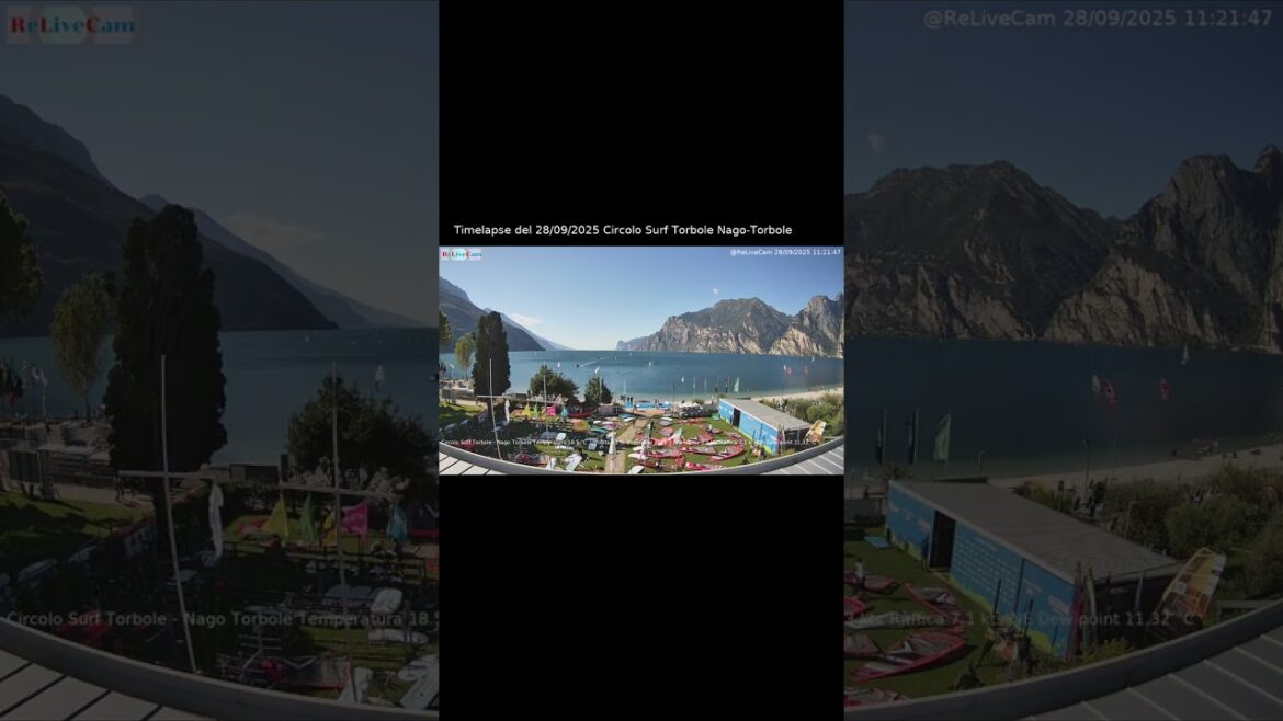 TimeLapse del 28/09/2025 Circolo Surf Torbole Nago-Torbole(TN)  #shorts #timelapse #livecam