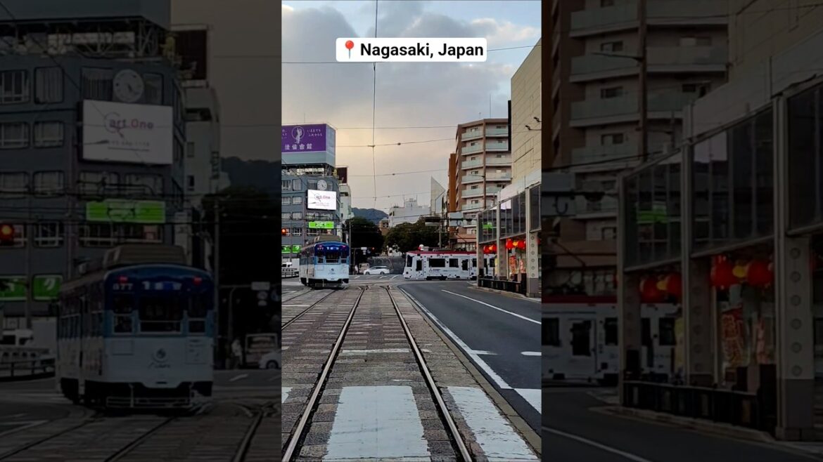 😍 Beautiful Nagasaki trams, Japan 😍 #shorts #shortsfeed #travel #trending #love #war #viral