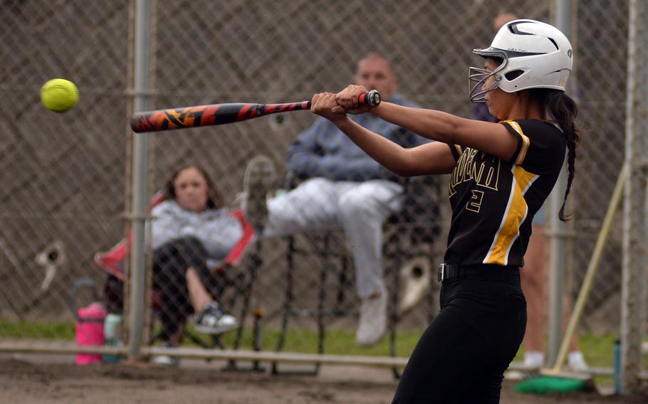 Jazlene Vergara takes a swing.