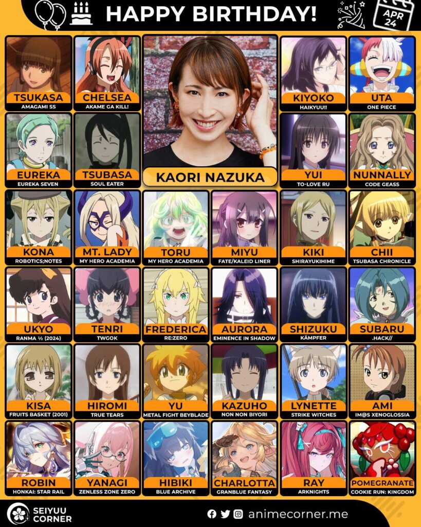 Happy 41st Birthday to Nazuka Kaori🎉