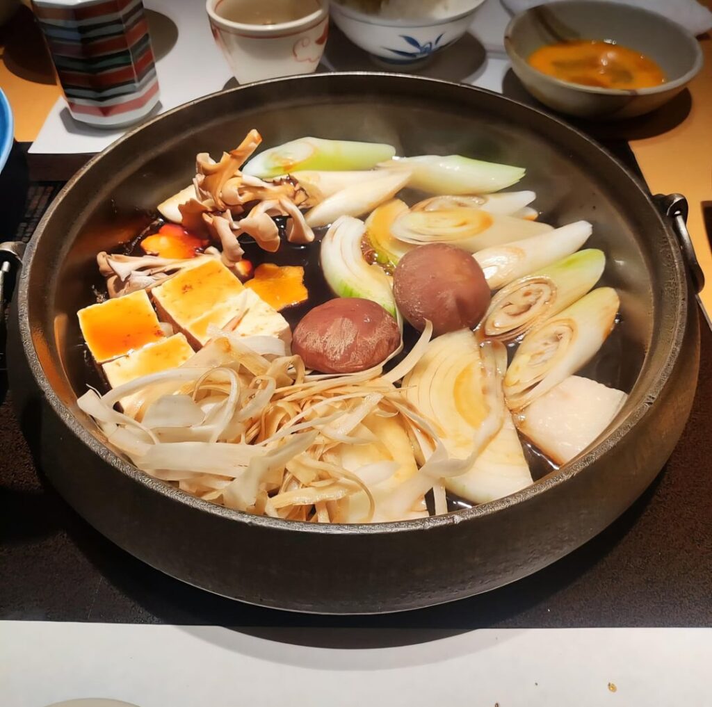 Sukiyaki set (Kisoji Shinjuku)