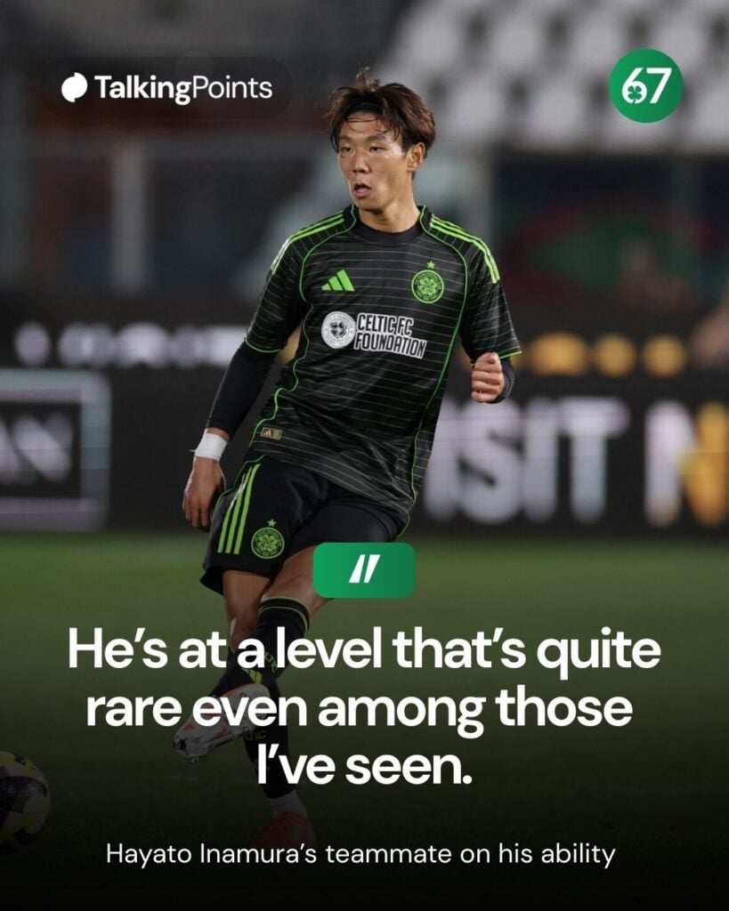 Hayato Inamura of Celtic FC in action during Como Cup match played between Al-Ahli and Celtic
