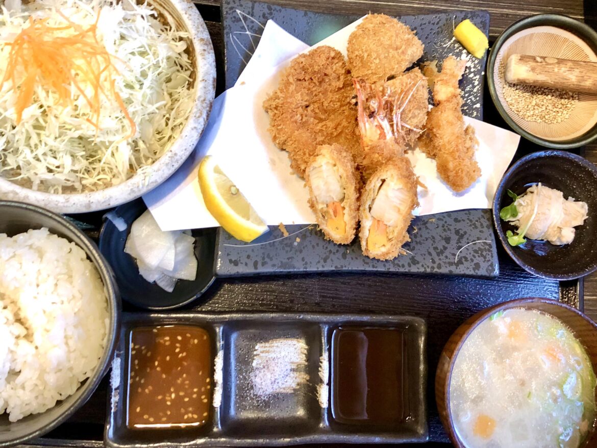 Deep Fried Scallop Seafood Rice Set