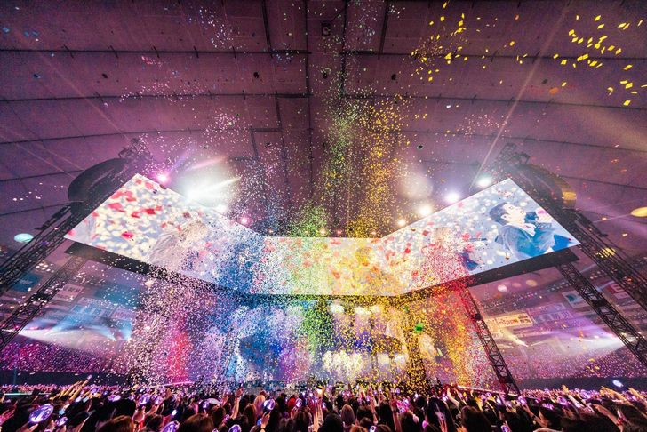 K-pop boy band BTS performs during the Tokyo leg of the group's 'ARIRANG' world tour at Tokyo Dome, Saturday. Courtesy of BigHit Music