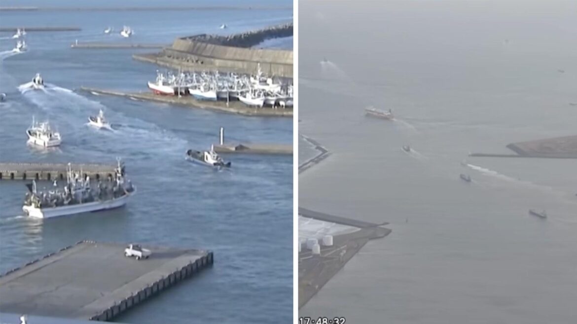 Fishing boats flee Hokkaido harbour after 7.7-magnitude quake triggers tsunami warning logo