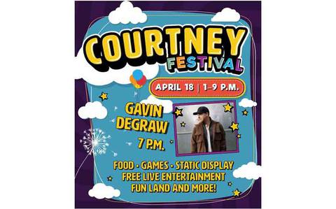 Pop-soul singer/songwriter Gavin DeGraw to headline Camp Coutney Fest on April 18 Pop-soul singer/songwriter Gavin DeGraw to headline Camp Coutney Fest on April 18