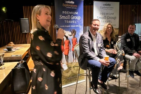 Collette's Karen Deveson, Christian Leibl-Cote, Stephanie Mirando and Jeff Roy in Sydney last night.