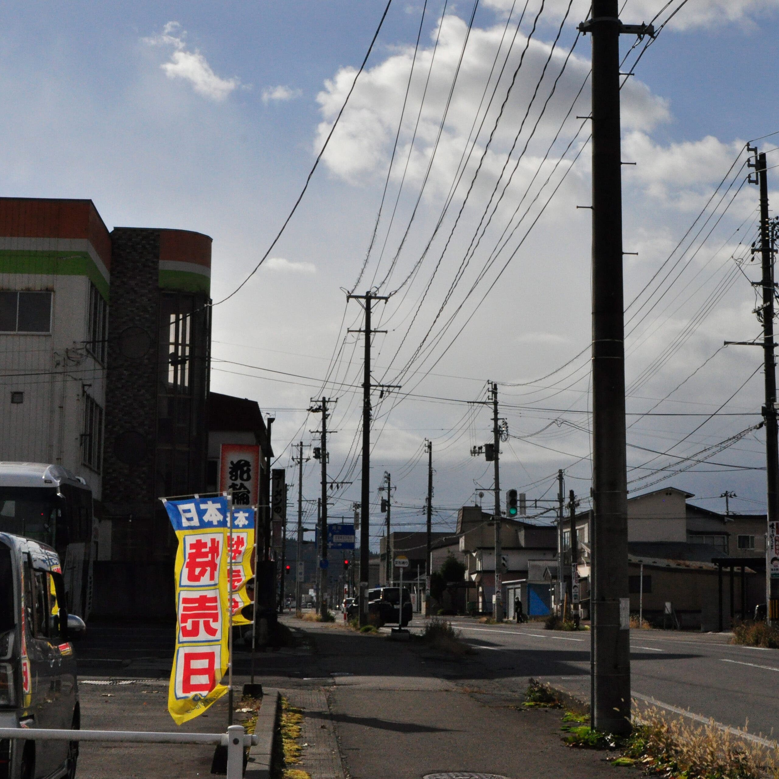 An empty city street in Japan