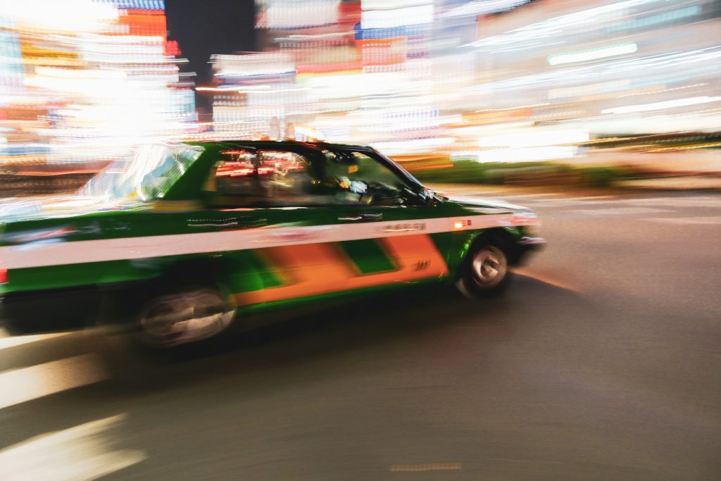 Taxi through Tokyo