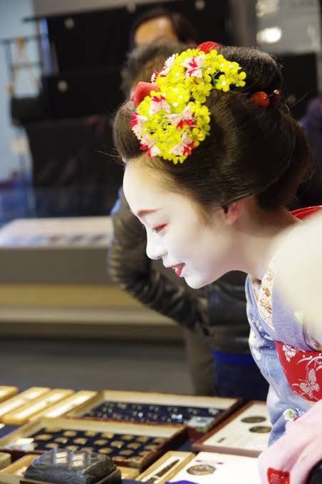 Kiyoha Kiritaka takes part in an event showcasing geisha culture in Kyoto in 2016. Photo: Kyodo
