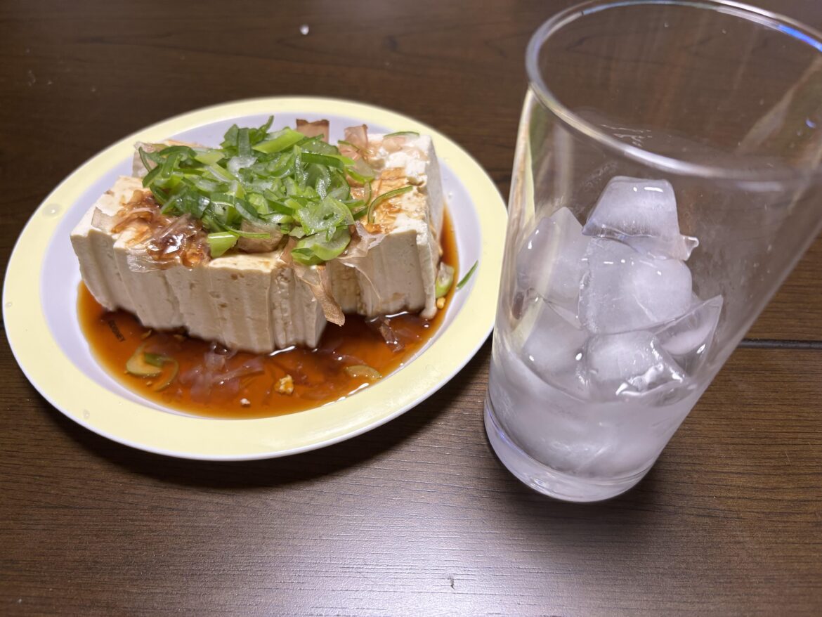 Rice shochu with tofu