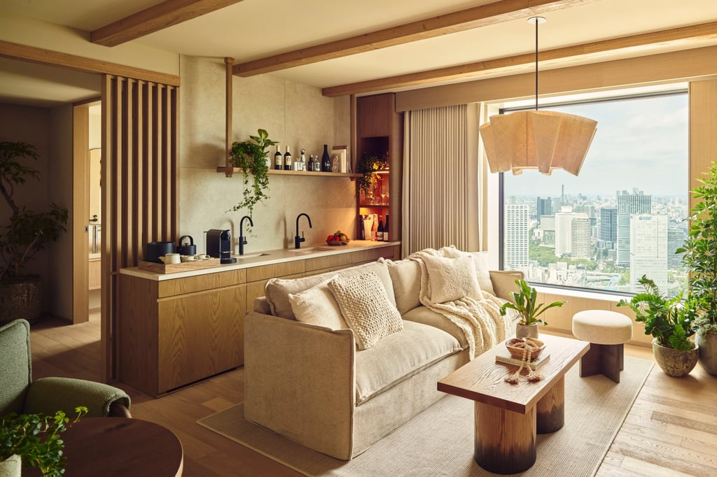 A junior suite overlooking the Tokyo skyline. Photo: Handout