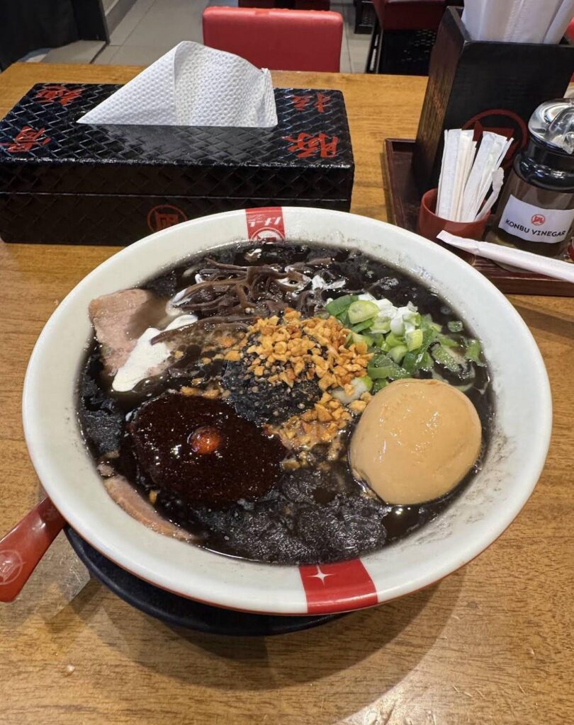 my first time trying this black ramen….