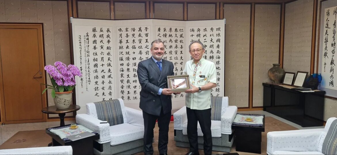 Ambassador Farid Talibov invites Okinawa governor to attend WUF13 in Baku Ambassador Farid Talibov invites Okinawa governor to attend WUF13 in Baku