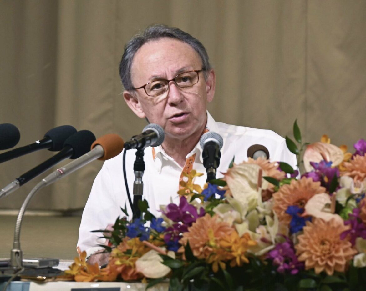 Okinawa gov. opposing base relocation announces 3rd re-election bid