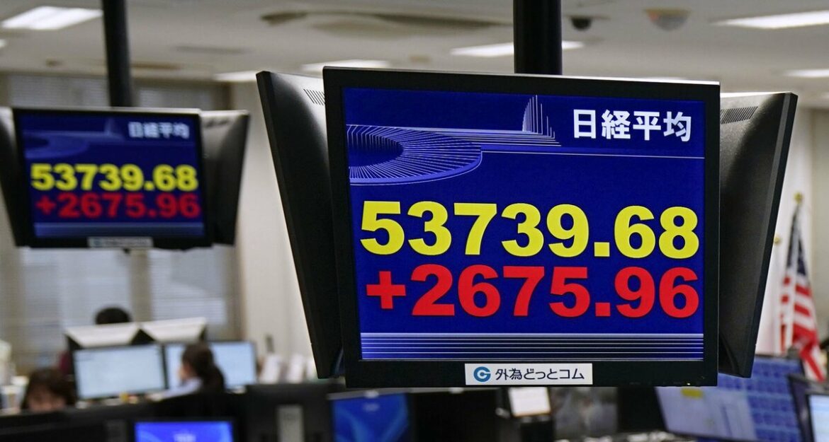 Tokyo stocks surge, Nikkei index up 5%, on hopes for end to Iran war