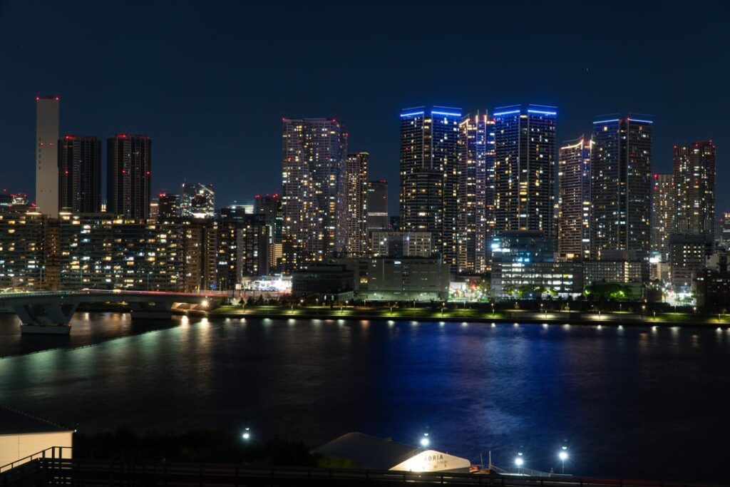 Harumi, Tokyo skyline