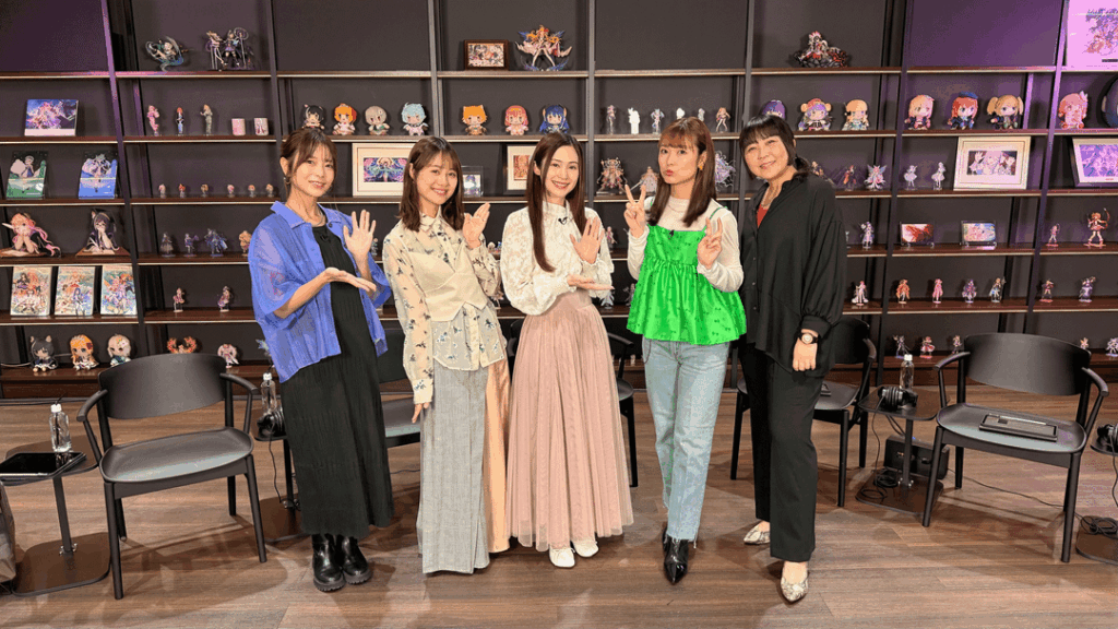 MAO (Pecorine), Itou Miku (Kokkoro), Tachibana Rika (Karyl), Mai Fuchigami (Miho Nishizumi), Hitomi Nabatame (Erika Itsumi) at the Priconne x Girls und Panzer collab stream
