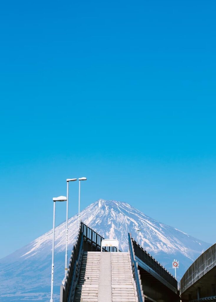 Looming over daily life: Mt. Fuji from various streets and stations in Shizuoka [OC]