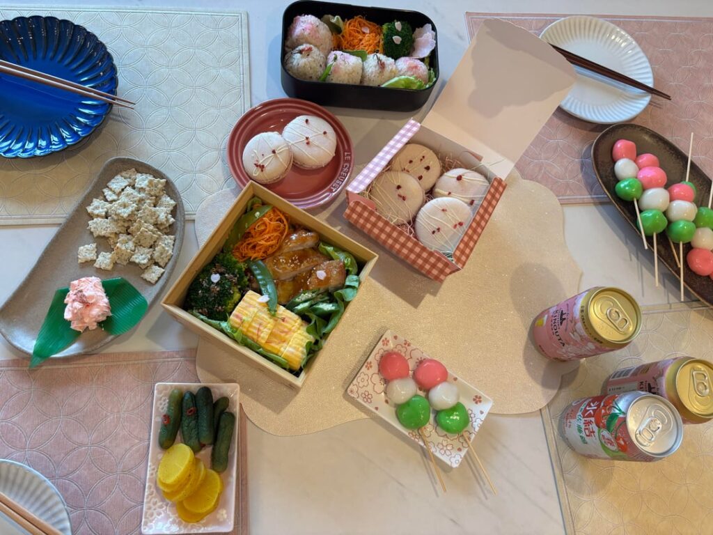 I made some hanami-inspired food for my family